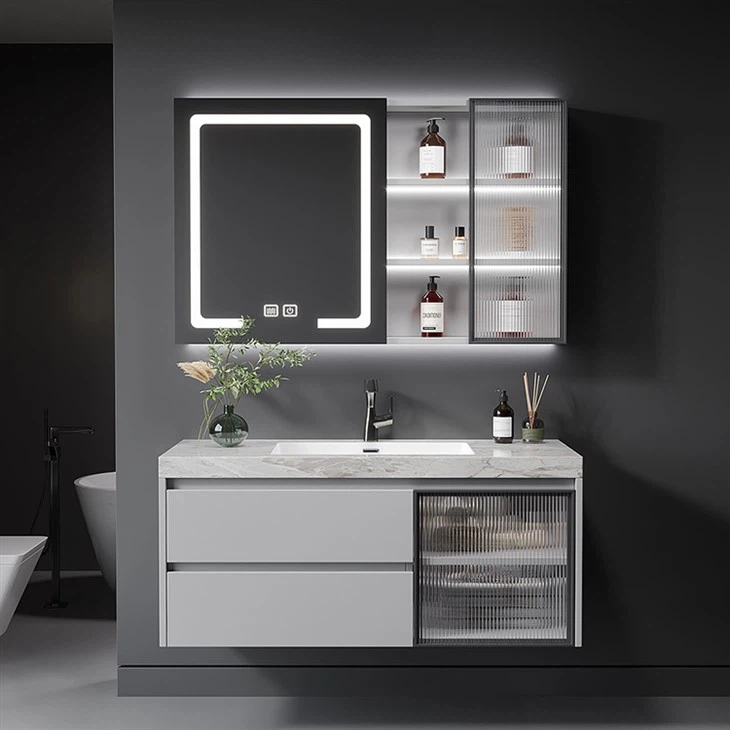 Mobile da bagno galleggiante con luce per la casa