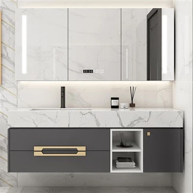 Vanità da bagno con mobiletto sospeso